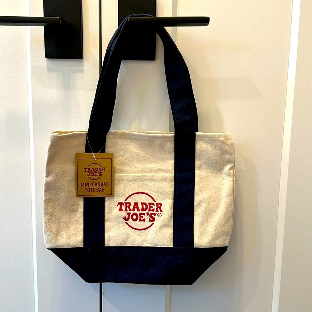 Trader Joe’s Mini Canvas Tote-Navy